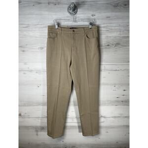 Gloria Vanderbilt Jeans Womens 14 Khaki Amanda Average Missy Stretch Twill Pants